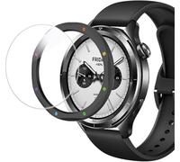 Bezel et verre de protection compatible avec Xiaomi Watch S3/S4, anneau de lunette résistant aux rayures, accessoire en acier inoxydable pour Xiaomi Watch S3/S4, noir coloré