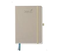 BEZEND Agenda 2026 2027 A5 Semainier 21 x 15,5 cm 18 Mois De Juil. 2026 à Déc. 2027, Agenda Scolaire Format Horizontal, Pages de Notes, Porte-Stylo Fixe, Couverture Rigide en Cuir PU, Gris