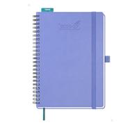BEZEND Agenda 2026 2027 A5 Semainier Spirale 21 x 15,5 cm 18 Mois De Juil. 2026 à Déc. 2027, Agenda Scolaire avec Porte-Stylo Autocollant, Règle Signet, Couverture Souple en Cuir PU, Bleuet
