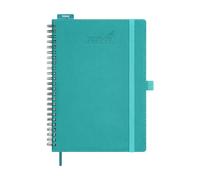 BEZEND Agenda 2026 Semainier Spirale A5 21 x 15,5 cm Agenda Scolaire Professionnel 2026 Planner A5, 18 Mois Du Juillet. 25 à Déc. 26, Couverture Souple en Cuir PU - Turquoise