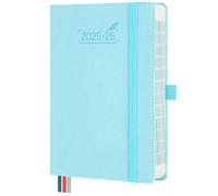 BEZEND Agenda Journalier 2025 2026 17 x 12 cm - 16 Mois Agenda Scolaire 1 Jour par Page - Septembre 2025 à Décembre 2026 - Couverture Rigide en Cuir PU - Bleu Ciel