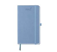 BEZEND Petit Agenda 2026 2027 de Poche 17 x 9,5 cm, Semainier 18 Mois De Juil. 2026 à Déc. 2027, Agenda Scolaire Format Horizontal, Pages de Notes, Couverture Rigide en Cuir PU, Bleu