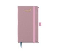 BEZEND Petit Agenda 2026 2027 de Poche A6 Semainier 18 Mois De Juil. 2026 à Déc. 2027, Agenda Scolaire avec Double Horaire 1 Semaine 2 Pages, Couverture Rigide en Cuir PU, Rose