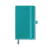 BEZEND Petit Agenda 2026 2027 de Poche A6 Semainier 18 Mois De Juil. 2026 à Déc. 2027, Agenda Scolaire avec Pages de Notes, Porte-Stylo Fixe, Couverture Rigide en Cuir PU, Turquoise