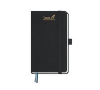 BEZEND Petit Agenda 2026 2027 de Poche A6 Semainier 18 Mois De Juil. 2026 à Déc. 2027, avec Double Horaire 1 Semaine 2 Pages, Porte-Stylo Fixe, Couverture Rigide en Cuir PU, Noir