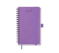 BEZEND Petit Agenda 2026 2027 de Poche A6 Semainier Spirale 18 Mois De Juil. 2026 à Déc. 2027, Agenda Scolaire avec Porte-Stylo Autocollant, Couverture Souple en Cuir PU, Lavande
