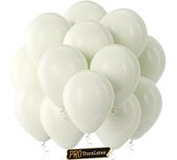 Bezente Pro Duralatex Lot de 100 ballons extra épais pour décoration de fête professionnelle durable - Grand anniversaire, fête prénuptiale, fête d'Halloween, 30,5 cm (blanc ivoire)