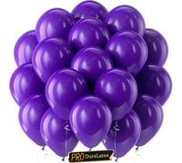 Bezente Pro Duralatex - Lot de 120 ballons extra épais de 25,4 cm pour décoration de mariage, remise de diplôme, Halloween, anniversaire, enterrement de vie de jeune fille, violet foncé mat