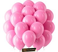 Bezente Pro Duralatex Lot de 120 ballons extra épais pour Saint-Valentin, enterrement de vie de jeune fille, anniversaire, mariage, fête prénuptiale - Rose mat - 25,4 cm