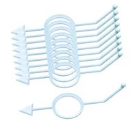 BEZEOVDWJ Aide à l'entraînement au Billard, 10 Accessoires d'aide la Position des Billes, marqueur de Haute Performance avec Guide visuel, équipement Sportif(White)