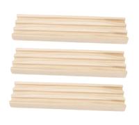 BEZEOVDWJ Ensemble de 3 supports à cartes en bois, avec repose-cartes for le jeu dominos Mexican Train. Supports pin aux bords lisses for présenter et organiser vos