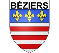 Béziers 34 ville Stickers blason autocollant adhésif - Taille : 8 cm