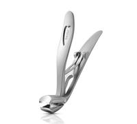 BEZOX Coupe-ongles à tête inclinée pour personnes âgées - Coupe-ongles ergonomique pour ongles épais, coupe-ongles en acier de qualité supérieure avec récupérateur pour hommes et femmes (noir)