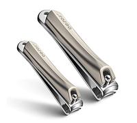 BEZOX coupe-ongles - Coupe-ongles et ongles robustes ultra-tranchants en acier inoxydable et lime à ongles ergonomique confortable pour les personnes âgées, les adultes et les enfants