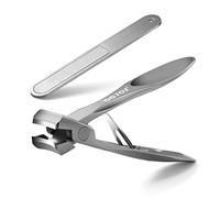 BEZOX Coupe-ongles - Grand coupe-ongles d'orteils pour ongles épais avec ouverture de mâchoire de 17 mm de large avec lime à ongles, coupe-ongles à lame incurvée tranchante, coupe-ongles robuste pour