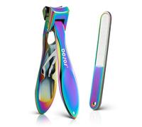 BEZOX Coupe-ongles - Grand coupe-ongles d'orteils pour ongles épais avec ouverture de mâchoire de 17 mm de large avec lime à ongles, coupe-ongles à lame incurvée tranchante, coupe-ongles robuste pour