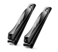 BEZOX Lot de 2 coupe-ongles - Coupe-ongles à lame droite et coupe-ongles à lame incurvée - Coupe-ongles de qualité supérieure pour ongles épais et incarnés