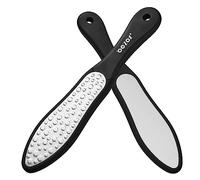 BEZOX Professionnel Kit Pédicure Râpe Peau Craquelée Cal Portable Soin des pieds Acier Inoxydable (Poignée Silicone)