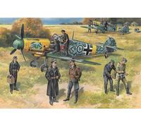 Bf 109F-2 Avec Pilotes Allemands Et Personnel Au Sol Maquette En Plastique 1:48