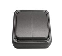 BF BF-18 - Double interrupteur 18 surface 10 A 250 V Graphite Sac