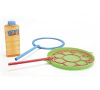 SIMBA Bubble Fun 107286191 Kit de Bulles de Savon géantes, 2 Anneaux de 18 cm, 250 ML de Liquide, à partir de 3 Ans