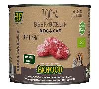 BF Petfood - Biofood 100% viande de boeuf Bio Boîte de 200g