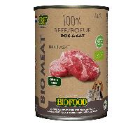 BF Petfood - Biofood 100% viande de boeuf Bio - Boîte de 400g