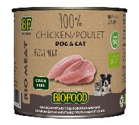 BF Petfood - Biofood 100% viande de poulet Bio Boîte de 200g
