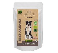 BF Petfood - Biofood Menu Bio à base de 50% de viande de dinde BIO pour chien. Sachet de 150g