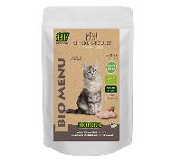 BF Petfood - Biofood Menu Bio à base de 79% de viande de poulet BIO pour chat. Sachet de 100g