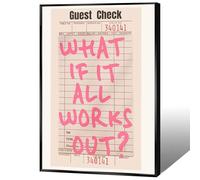 BFADMN Poster de motivation « What If It All Works Out » - Décoration murale tendance pour chambre à coucher, appartement, dortoir, décoration murale - 30,5 x 40,6 cm - Sans cadre