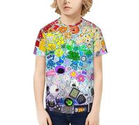 Bfdi-Battle for Dream-Island T-shirt à manches courtes pour enfants avec imprimé graphique 3D pour garçons et filles, Noir , S