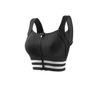 BFDSGWQ Brassière de Sport pour Femme avec Fermeture éclair à l'avant, Brassière-débardeur sans Armatures pour Le Yoga et l'entraînement, Vêtement de Sport offrant Un Bon Maintien (Black,m)