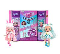BFF BY CRY BABIES Coney & Sydney, Pack 2 Poupées Fashion à Collectionner avec Cheveux Longs, Vêtements en Tissu et 9 Accessoires, Jouet Cadeau pour Enfants +5 Ans