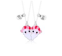 BFF Collier d'Amitié Pendentifs de Dessin Animé Mignons, Meilleurs Amis Colliers pour 2 Filles, Best Friends Forever Colliers Magnétiques, Valentin Amitié Bijoux Cadeaux pour Filles Amis Sœurs Mère
