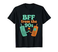BFF from The 90s Nostalgia Y2K Menthe Green Orange T-Shirt