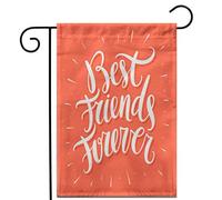 Bff Meilleurs Amis Pour Toujours Lettrage À La Main Journée De La Fraternité Entre Frères Garden Flag Décoratif Drapeaux Couleurs Vives Bannière Pour Extérieur Cour Intérieur 30X45Cm