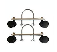 Bffcnl 2 Pièces Support à Roulettes Mobilité Facile Base Mobile Construction Robuste, Roues Noires, Carte Ronde