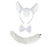 Bffcnl Bandeau Cheval - Accessoire de Carnaval - Bandeau Photo - Tissu Résistant et Confortable - Convient Aux Fêtes Costumées pour Adultes, Blanc, 3 Pièces