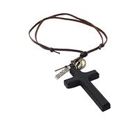 Bffcnl Collier Croix Pendentif Croix Bois Chapelet Chrétien Collier Religion Foi Fait Main Convient Aux Femmes Hommes Cérémonies Réunion Prière Communion