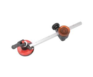 Bffcnl Coupe Verre Cercle Réglable Coupe Mosaïque Poignée Alliage Acier Ventouse Découpe Bricolage Adapté pour Artisanat Verre Maison Jardin Bricolage, Rouge