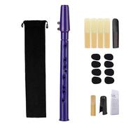 Bffcnl Kit D'entraînement de Saxophone de Poche pour Instruments à Vent En Bois, Comprenant Un Bec, Des Anches, Un étui de Transport et Un Tableau de Doi, violet