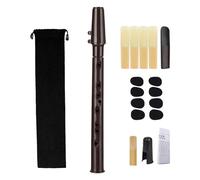 Bffcnl Kit D'entraînement de Saxophone de Poche pour Instruments à Vent En Bois, Comprenant Un Bec, Des Anches, Un étui de Transport et Un Tableau de Doi, Café