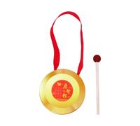 Bffcnl Laiton à Percussion Manuelle, Instrument de Percussion Traditionnel Chinois Portable avec Marteau, Petit Gong pour Que Les Enfants Puissent Jo, 12CM