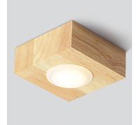 BFFGKGL 3W LED Moderne Bois Couloir Plafond Spot Carré Chambre Encastré Spot Lumière Downlight Accent Éclairage Intérieur en Bois Cuisine Projecteurs Directionnels pour Salon Entrée Foyer