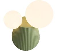 BFFGKGL Applique murale de chevet à double boule verte nordique Créativité du milieu du siècle Applique murale blanche roulée pour chambre à coucher Applique murale de couloir de style crème minimalis