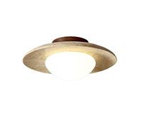 BFFGKGL Décoration de la Maison Plafonnier Semi-encastré du Milieu du siècle en Verre de Lait Blanc lumière Nordique en Pierre Naturelle en marbre Vintage Ferme Couloir plafonnier pour Cuisine Balcon