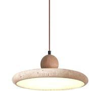 BFFGKGL Lampe suspendue de chevet en travertin jaune, dôme minimaliste moderne, lampe suspendue nordique en pierre naturelle, industrie japonaise du marbre, lustre d'îlot de cuisine pour chambre à cou