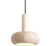 BFFGKGL Lampe suspendue de cuisine en pierre naturelle nordique moderne, lampe suspendue de restaurant minimaliste de style japonais, lustre en bois industriel vintage, éclairage intérieur pour chevet