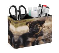 BFGWK Porte-stylo en cuir mignon élégant berger allemand chiot imprimé boîte à stylos en cuir pour la maison et le bureau, Style :, Taille unique, Porte-stylo en cuir